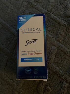 NEW Secret Clinical Completely Clean Antiperspirant 2.6oz 72 HR